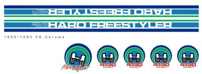 Rahmen Stickerset Haro 1982 Freestyler